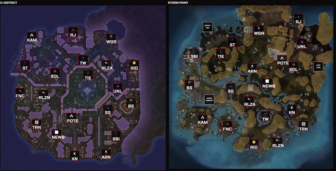 【POIドラフト結果】
TEQWINGランドマーク
ED：カナルプラザ
SP：パイロン

9/28(日)12:00〜
ALGS Split2 プロリーグ #6
BvsC