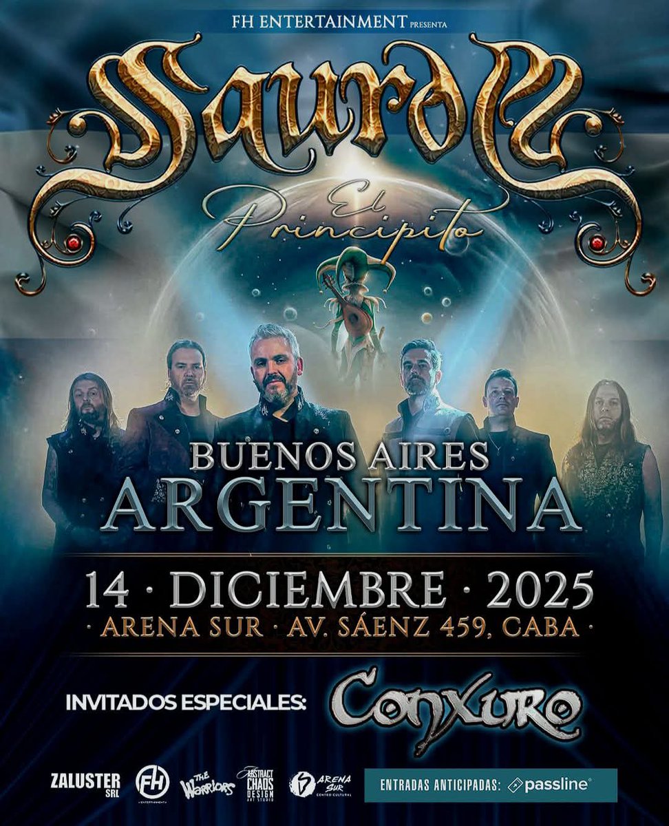 🔥SAUROM en ARGENTINA🔥
🎯 Entradas anticipadas en: 
passline.com/eventos/saurom…
✨️Banda invitada: <a href="/ConxuroOficial/">Conxuro (Oficial)</a> 

#Saurom #argentina #ElPrincipito