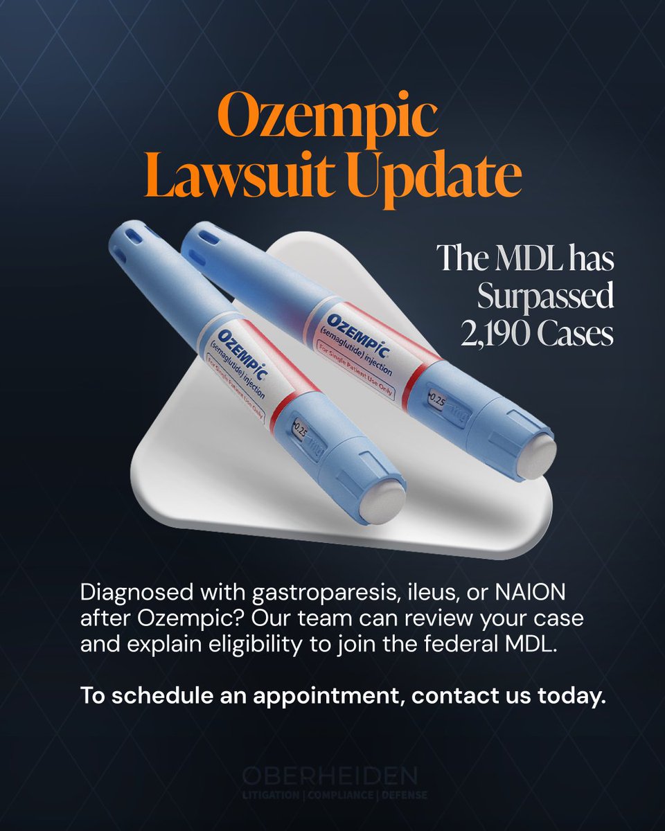 oberheidenpc's tweet photo. Ozempic lawsuit update: Reports of serious side effects from the diabetes and weight-loss drug Ozempic continue to grow. 

For more information, visit: https://t.co/nB2SnYHXH3 https://t.co/28fkfihFh2