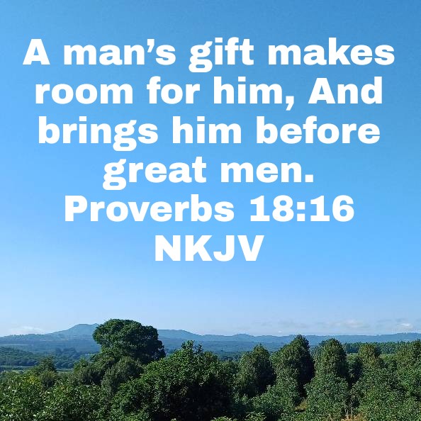 Do you know your gifts? Not those things you have learnt at school. Things that you can do, love to do, which occupy your mind, things God has graced you with. That gift, makes you great.