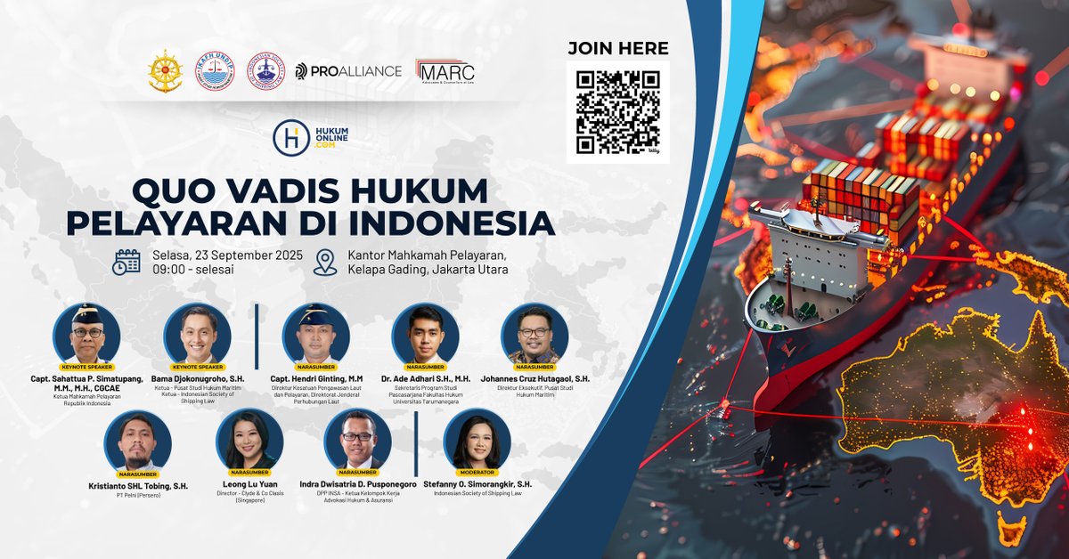 Sektor pelayaran merupakan tulang punggung konektivitas dan logistik nasional. Selain menopang perdagangan antarpulau, ketahanan pangan dan energi, sektor ini juga menjadi pilar utama pertumbuhan ekonomi maritim Indonesia sebagai negara kepulauan. Namun, dinamika hukum pelayaran