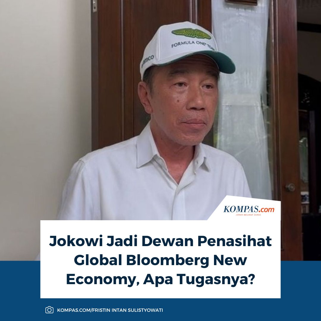 Presiden ke-7 Republik Indonesia Joko Widodo (Jokowi) resmi ditunjuk sebagai anggota Dewan Penasihat Global Bloomberg New Economy.

Baca di sini: money.kompas.com/read/2025/09/2…

~TA #Jokowi #GlobalBloombergNewEconomy