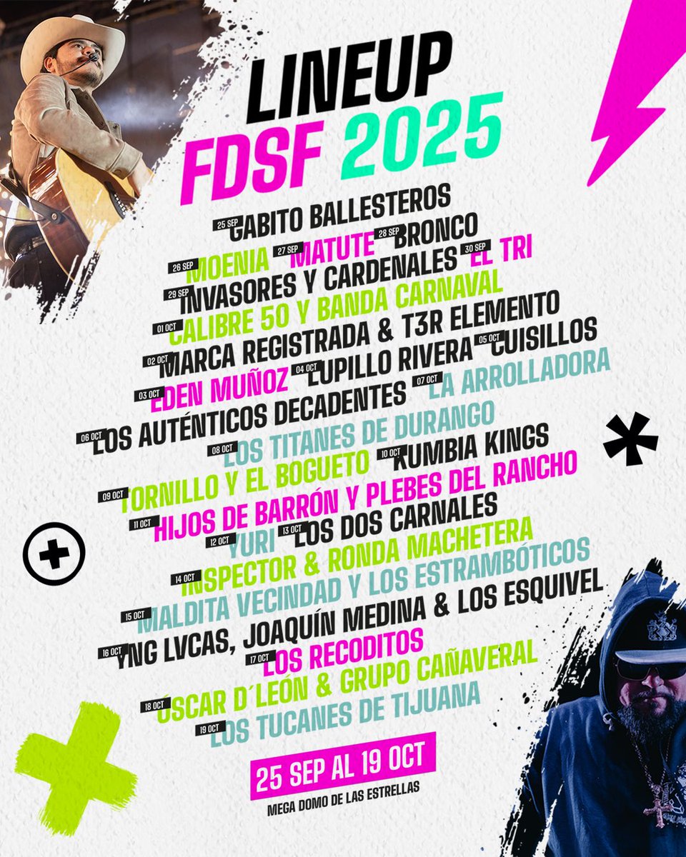 🔥Nos separan solo 3 días de cantar, bailar y vibrar en la #FDSF2025. 🎶💃
¡El Mega Domo de las Estrellas está listo para ti! 🔥 🎶
Corre la voz, ¡la fiesta está por comenzar!🎤✨
#LateConOrgullo 💫  #ContandoLosDías