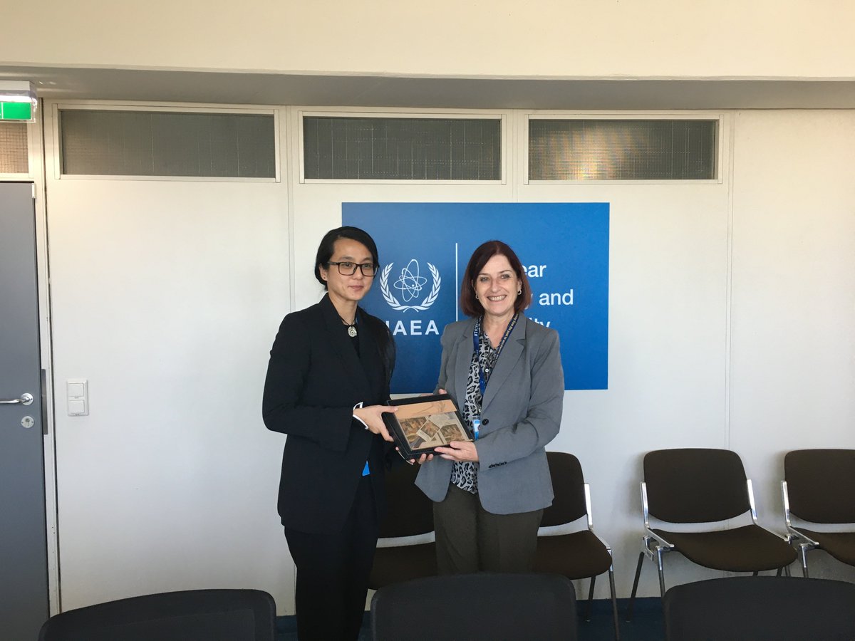 IAEANS's tweet image. The 🇲🇾 Malaysian delegation expressed its appreciation to DDGNS Karine Herviou, during @IAEAGC, on the IAEA’s efforts in nuclear safety and security and highlighted and reaffirmed its interest in deepening cooperation and further engagement with the IAEA. DDGNS confirmed the…