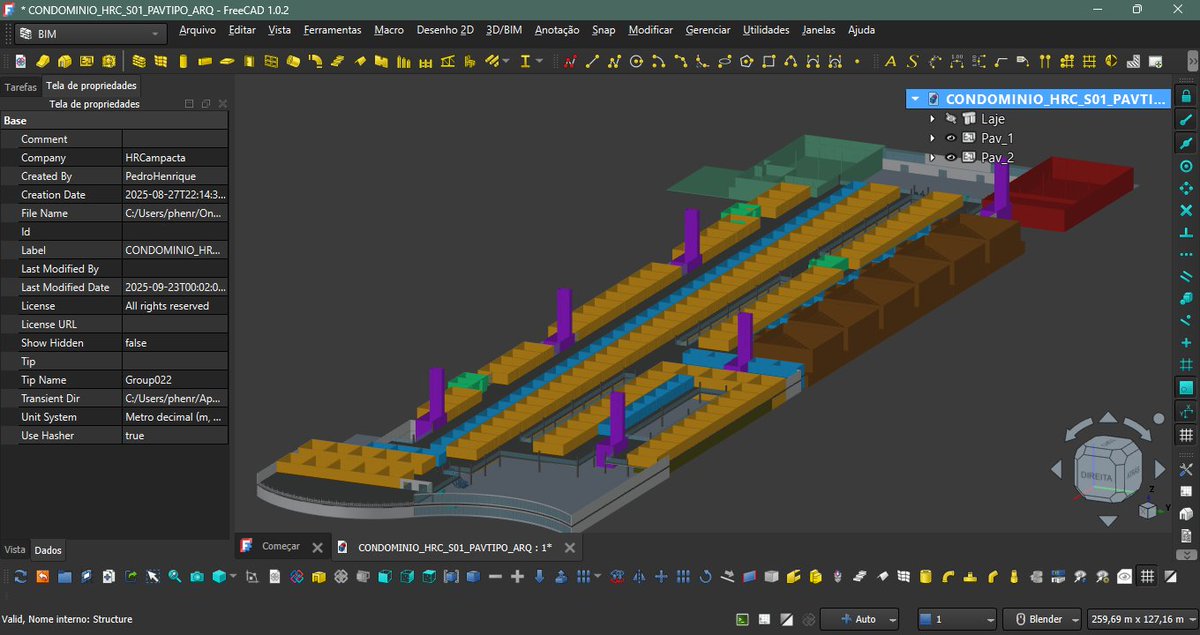 HR_Compacta's tweet image. Finalizado o projeto do Shopping no @FreeCADNews #BIM, temos em 2 pavimentos:

310 lojas
cinema (6 salas)
6 restaurantes gourmet
18 restaurantes na praça de alimentação
Mercado e Academia com 1135 m² cada

Destaque para a parede de vidro curva. Ainda há muita coisa por vir.