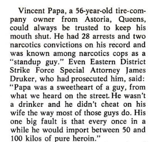 castawaymariner's tweet image. Vincent Papa, a mobster who was one of the biggest drug dealers in New York City, was described by the cops chasing him as "a sweetheart of a guy"