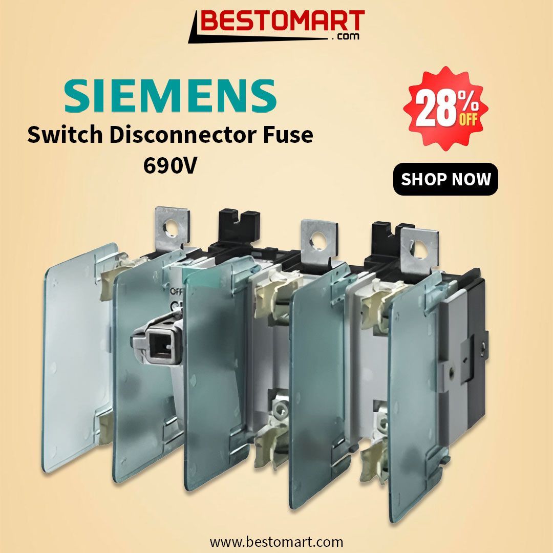 bestomart's tweet image. Get the Best for Less: Siemens Switch Disconnector Fuse 690V at BESTOMART

Bestomart - The Pride of Indian E-commerce.
For more Visit: tinyurl.com/nv6bw2u6 
Contact us: +91 87541 11207 

#SiemensElectrical #SwitchDisconnector #IndustrialSafety #ElectricalEquipment