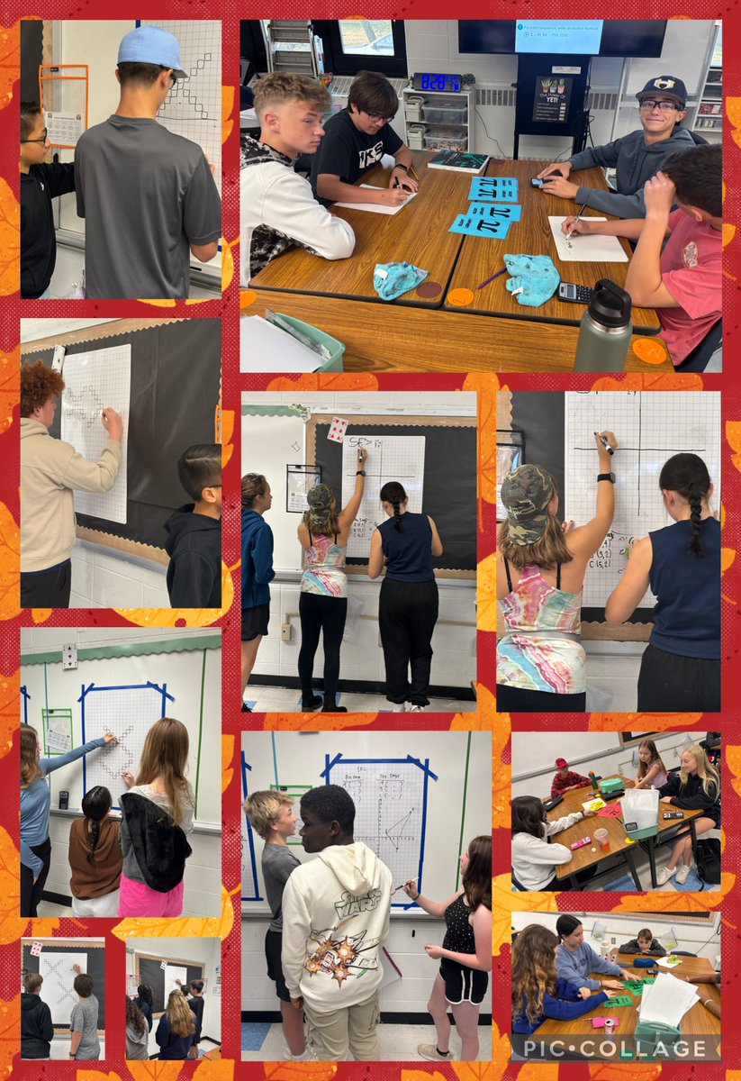 Algebra 1 played Silent Library and did some BTC around sequences.  They are ready for their test tomorrow!  Math 8 worked together to create dilations centered around the origin.