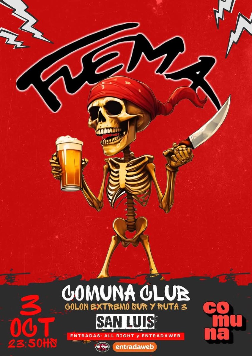 Suena  <a href="/OficialFlema/">Flema</a>  Nunca nos fuimos (version 2025)  en #RDP2025 en radiouniversidad.unsl.edu.ar   3 de octubre en San Luis Capital