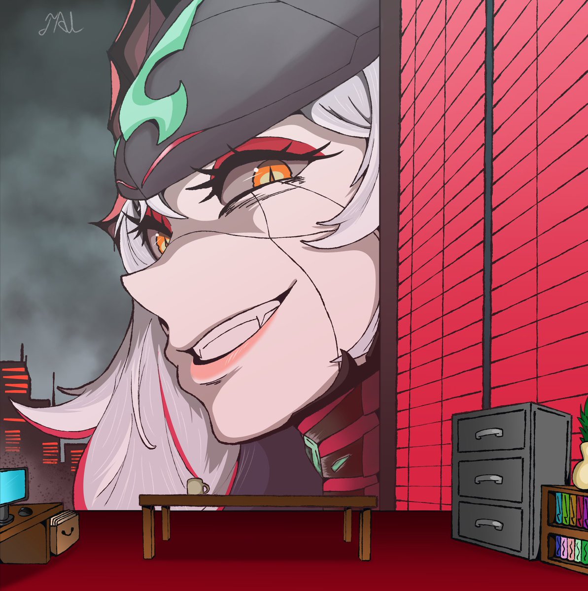 Saw Zen’s new model and I can’t help but think of her as a Kaiju stomping around all big n stuff… 
#Sizetwitter #giantess #zentreart