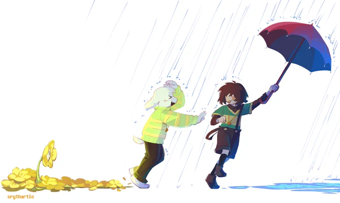 you're the flower, i'm the rain, without you life is not the same #undertale