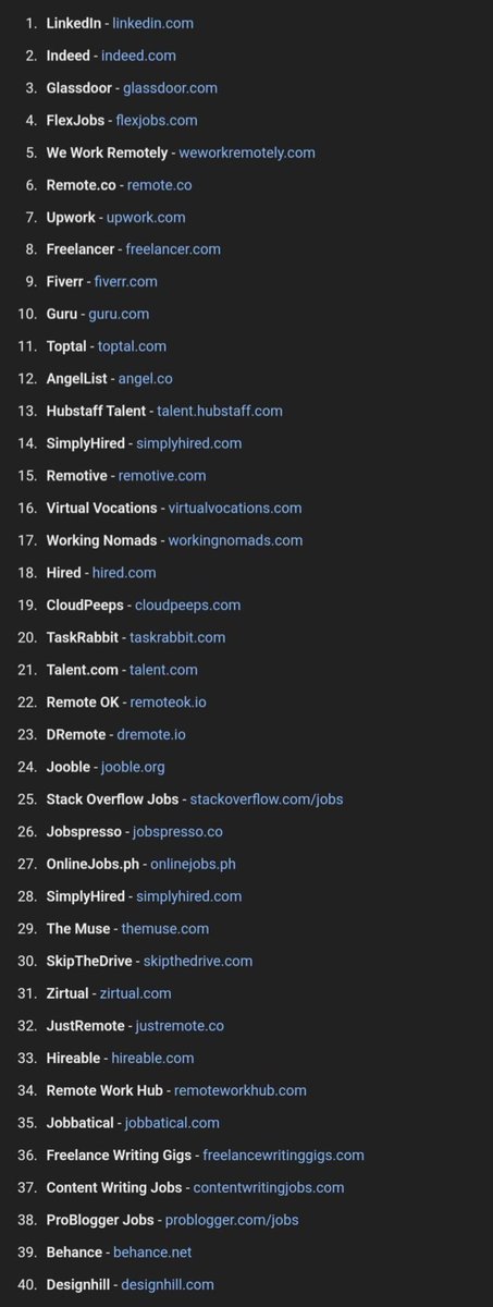 imRMehta's tweet image. 40 websites to find remote jobs and earn in USD in 2025 📚📘

👉 Bookmark this. Apply today.

🔁 RT to help someone.

💬 Comment &quot;Remote&quot;

“Follow” me for more guides that actually work.

#RemoteJob