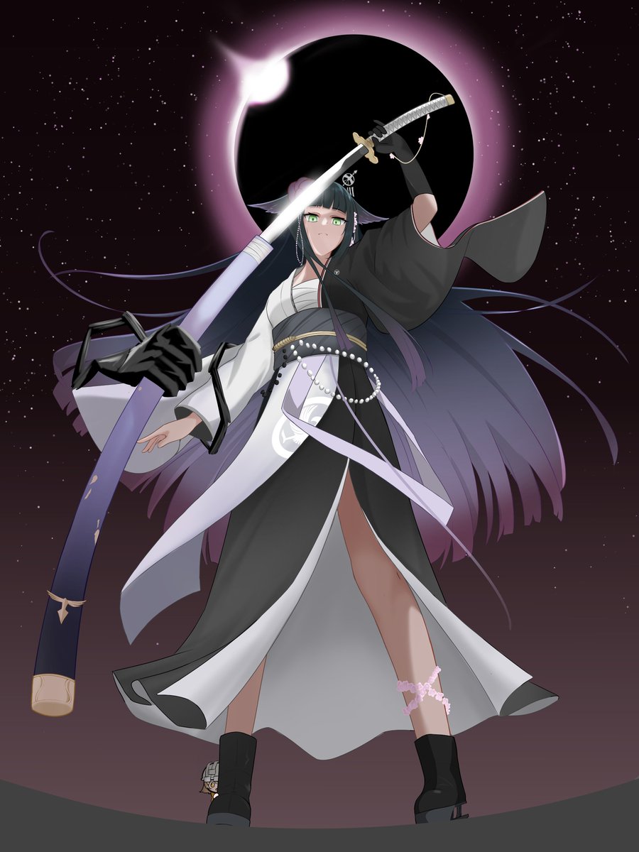 Another commission once again by @/Of_Naught, it's Mio the yatagarasu from the higashi event

#アークナイツ #明日方舟 #Arknights