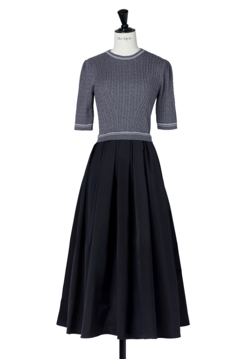 Two-Way Gathered Flare Dress Herlipto Two-Way Gathered Flare Dress