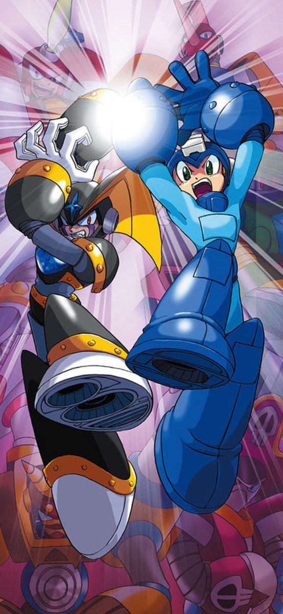 This was the very first story-based Rockman manga I drew for the magazine Comic BomBom.

After working on projects like the Rockman Encyclopedia, this Rockman manga led into Rockman Megamix. While working on Megamix, I also designed the bosses and illustrated the package art for 