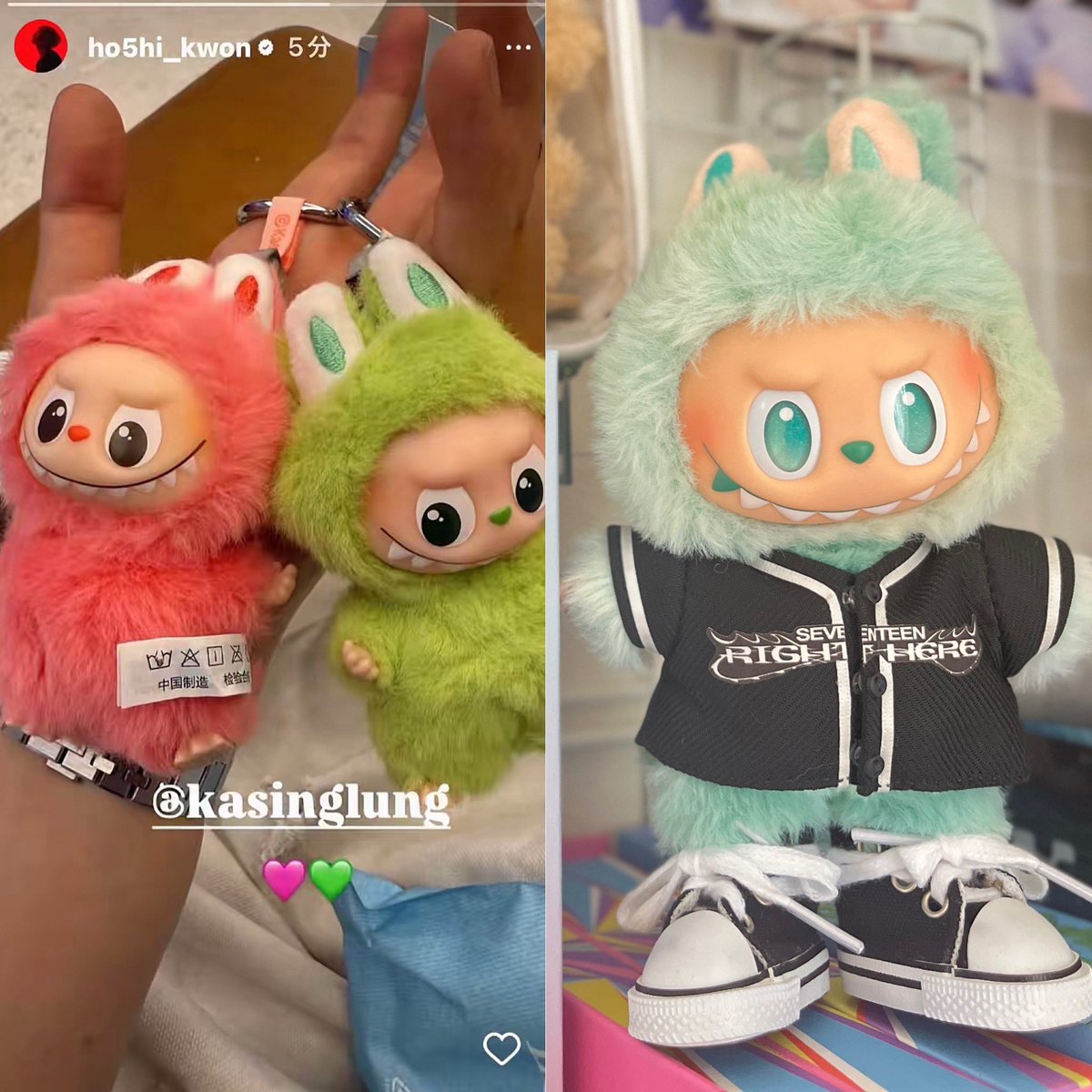 ホシくんの持ってるラブブは入荷待ちでまだ手に入らないけど昨日届いた