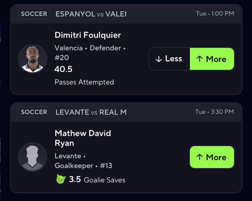 sluuumped's tweet photo. 1u LaLiga slip for tomorrow ⚽️🇪🇸🔥 #prizepicks #prizepickslock #GamblingX #gamblingtwitter https://t.co/11d0dWycMr
