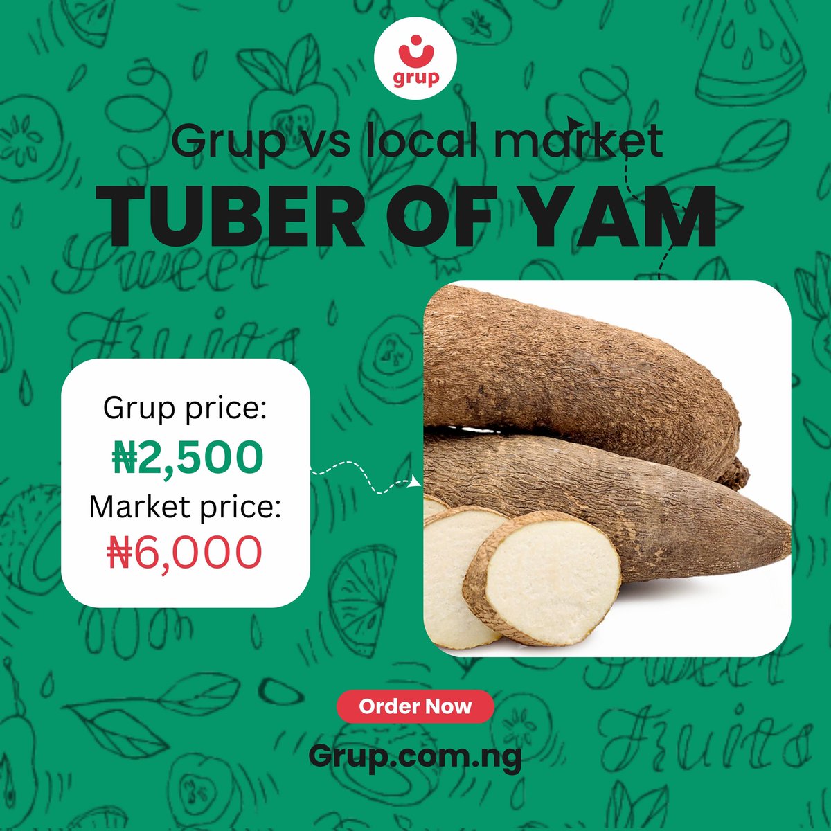 ugonebeani's tweet image. Why are you still buying yam for ₦6,000 in the market when Grup sells it for ₦2,500? 🤔
At this point, paying market price is just donating money. 
Grup. com .ng #Grup #MovingWithMeaning”