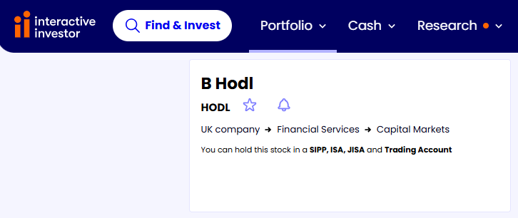 B HODL (@bitcoinhodlco) on Twitter photo B HODL ($HODL) is now available on Interactive Investor: ii.co.uk B HODL ($HODL) is now available on Interactive Investor: ii.co.uk