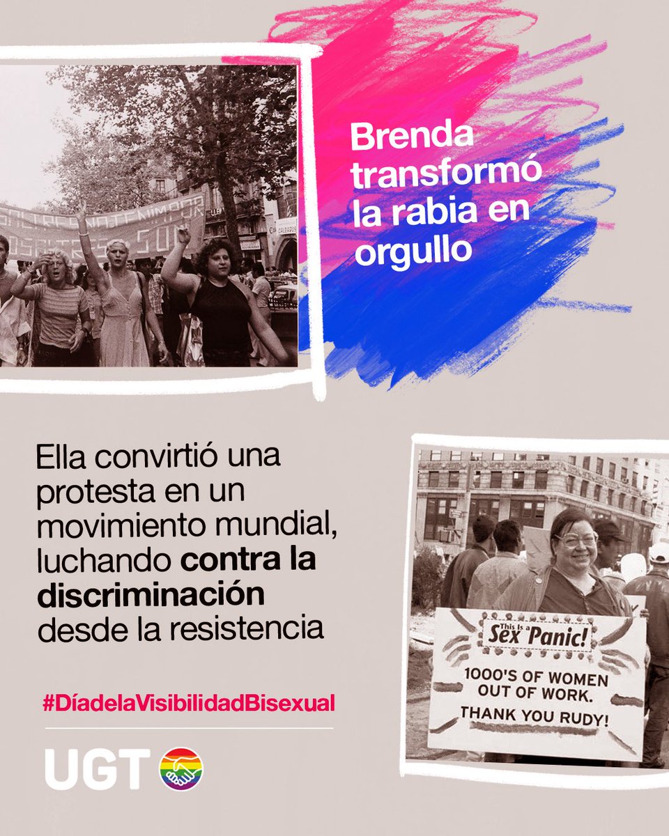 ✨ Día de la Bisexualidad ✨
Hoy recordamos a una pionera, Brenda Howard. 💜💙💖 
“La madre del Orgullo” luchó toda su vida para que la bisexualidad tuviera un lugar. Las personas bisexuales siguen enfrentando invisibilización. Porque ser bisexual no es una fase. Es identidad.🌈