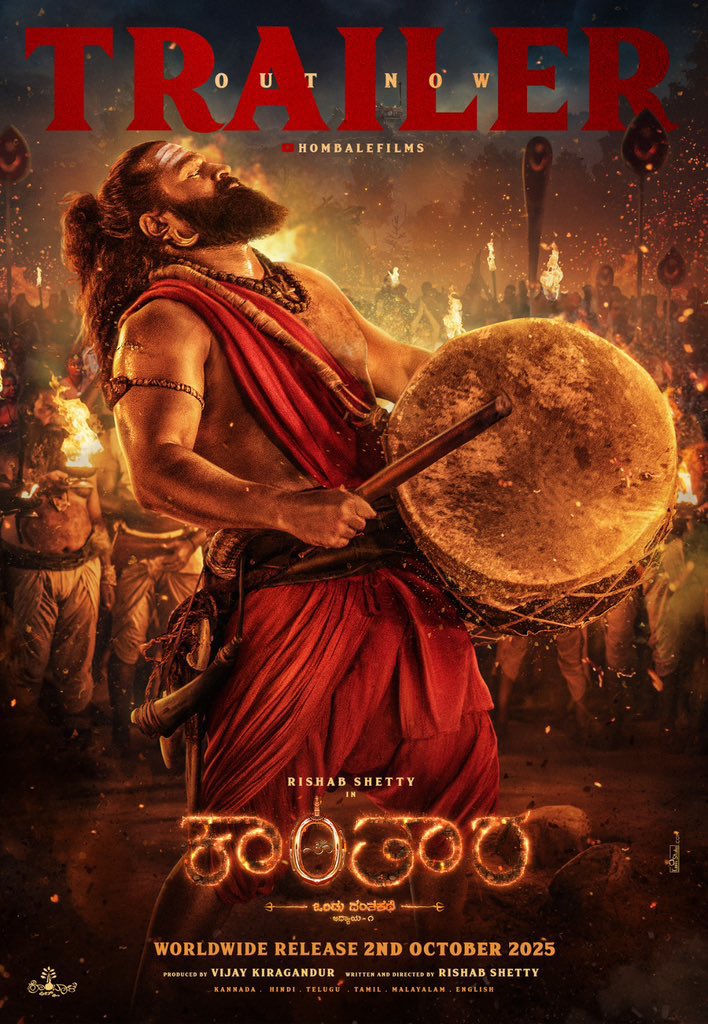 TharunSudhir's tweet image. #KantaraChapter1Trailer is powerful. It’s Intense. And it’s Rooted.

Heartfelt wishes to the entire team, eagerly waiting to watch it on the big screen 🤗 

youtu.be/TMQUFhWm8C0?si… 

@hombalefilms @shetty_rishab @rukminitweets @AJANEESHB #ArvindKashyap @KantaraFilm