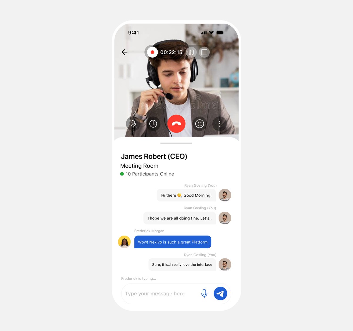 Tolu_web3's tweet image. Mobile Video Conferencing Screen ✨