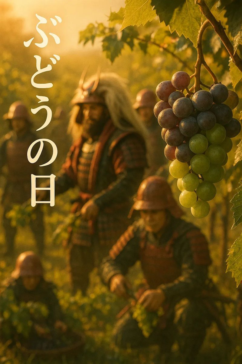今日はぶどうの日。

何を語ろうか……考えた……。

いつもなら健康オタク（現代ではそう呼ばれている）らしく、
栄養成分を語るところだが……

もう飽きたァァァ！！！！！！

ブドウ……なら……武道だろ……？

剣道ッ！　柔道ッ！　弓道ッ！　相撲ッ！
色々ありすぎてまとまらんンンン！！！！