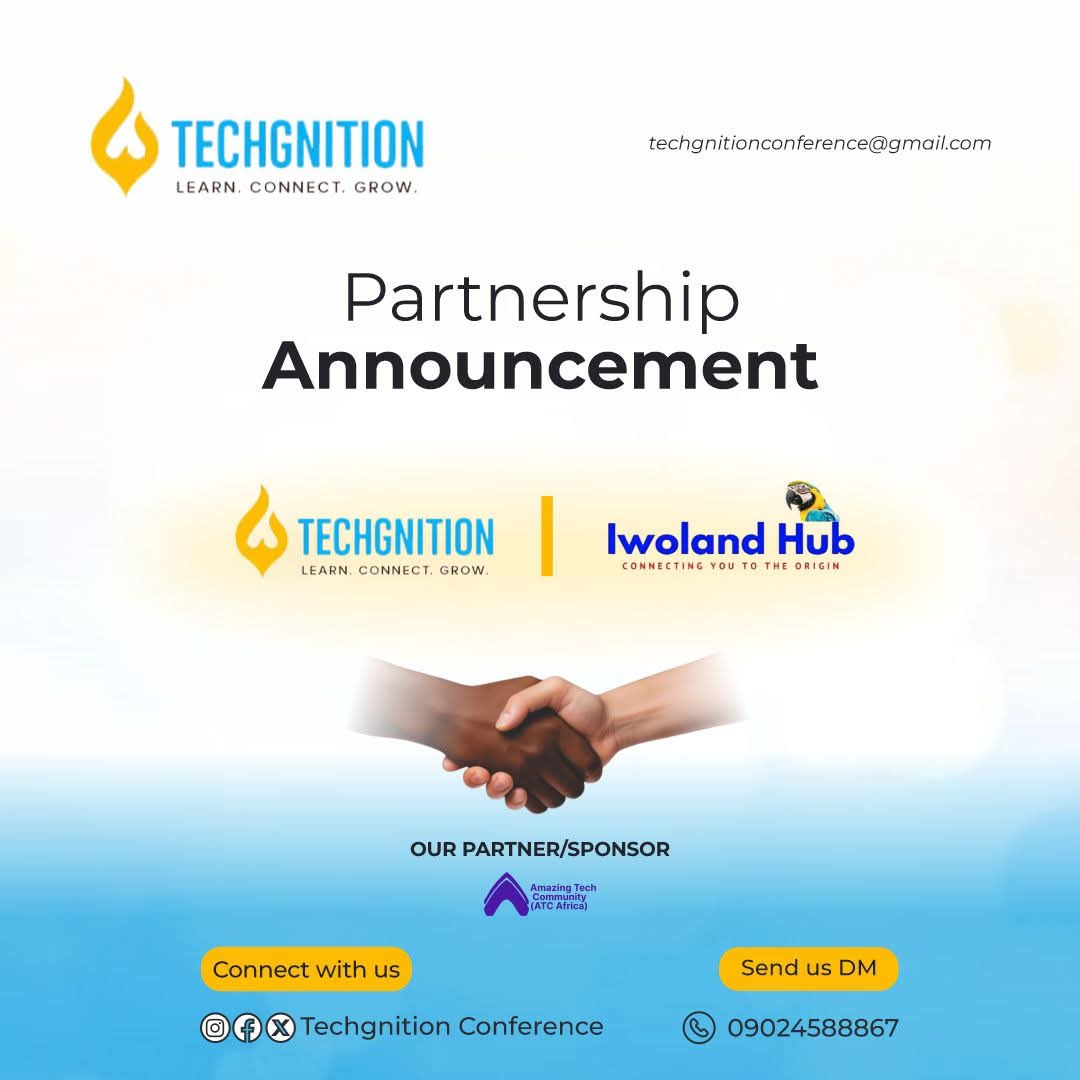 Iwolandhub's tweet image. ✅ Registration is FREE but compulsory!
👇 Secure your spot here: 
tinyurl.com/Techgnitioncon…

Don’t miss the chance to connect, learn and grow with the brightest minds in tech. 

Let’s put Osun on the global tech map together! 💙🙌

#Techgnition2025 #IwolandHub