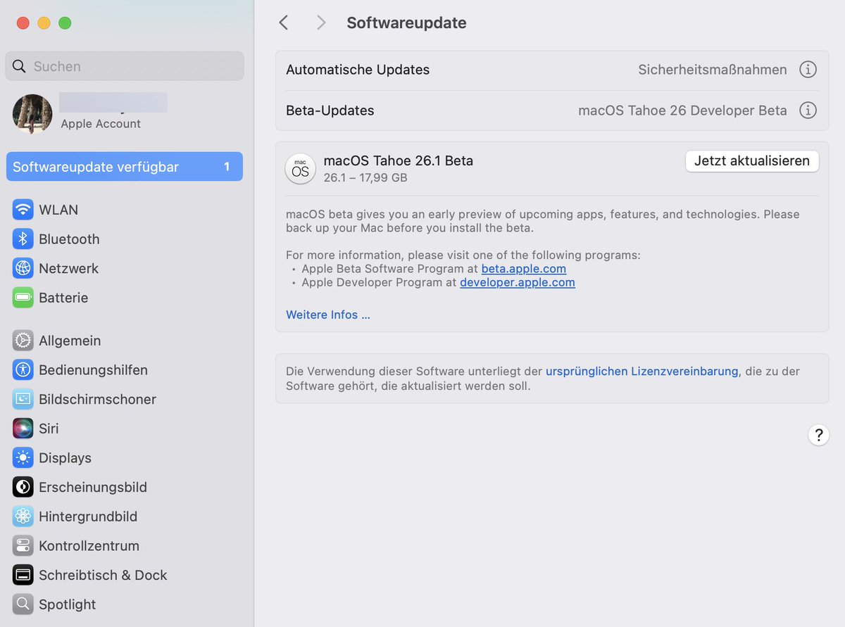 DrBuho_DE's tweet image. iOS 26.1 Beta &amp;amp; macOS 26.1 Beta kommt da! #iOS26beta1 #ios26beta #macostahoe #appleevent2025