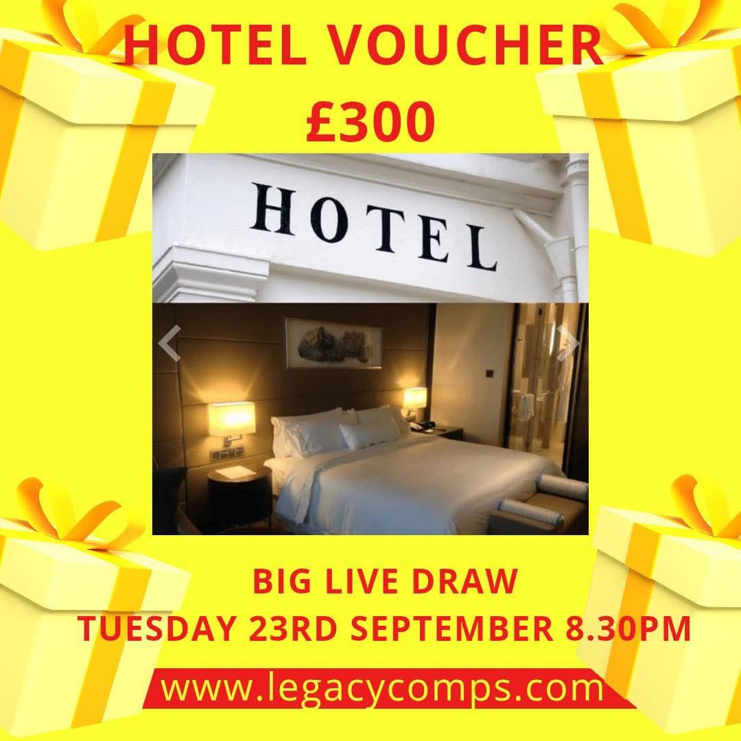 legacycomps's tweet image. 🏨HOTEL OF YOUR CHOICE VOUCHER 🏨 

🎉TONIGHT BIG LIVE🎉

👀This needs to be checked out👀

TICKETS 👇
legacycomps.com/competition/30…

#legacycomps #JoinTheLegacy 

This competition is not sponsored, endorsed or associated with X.