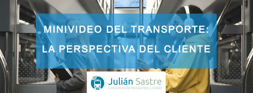 JulianSastreG's tweet photo. Hace unos meses participé en Madrid en el congreso Mobility Call donde hablé de la perspectiva del cliente en el #transportepúblico

En este video de la última entrada de mi blog te dejo un breve resumen del contenido de mi intervención.

https://t.co/DGM8Do1eGT https://t.co/pB416GNFHa