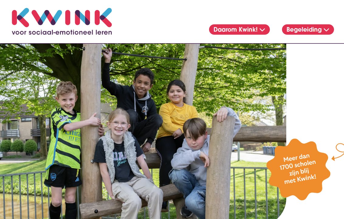 Voor het voorkomen van pesten en voor een sociaal veilige school: Kwink! Meld je nú aan voor het gratis webinar op 15 oktober. 
tinyurl.com/4jes5395