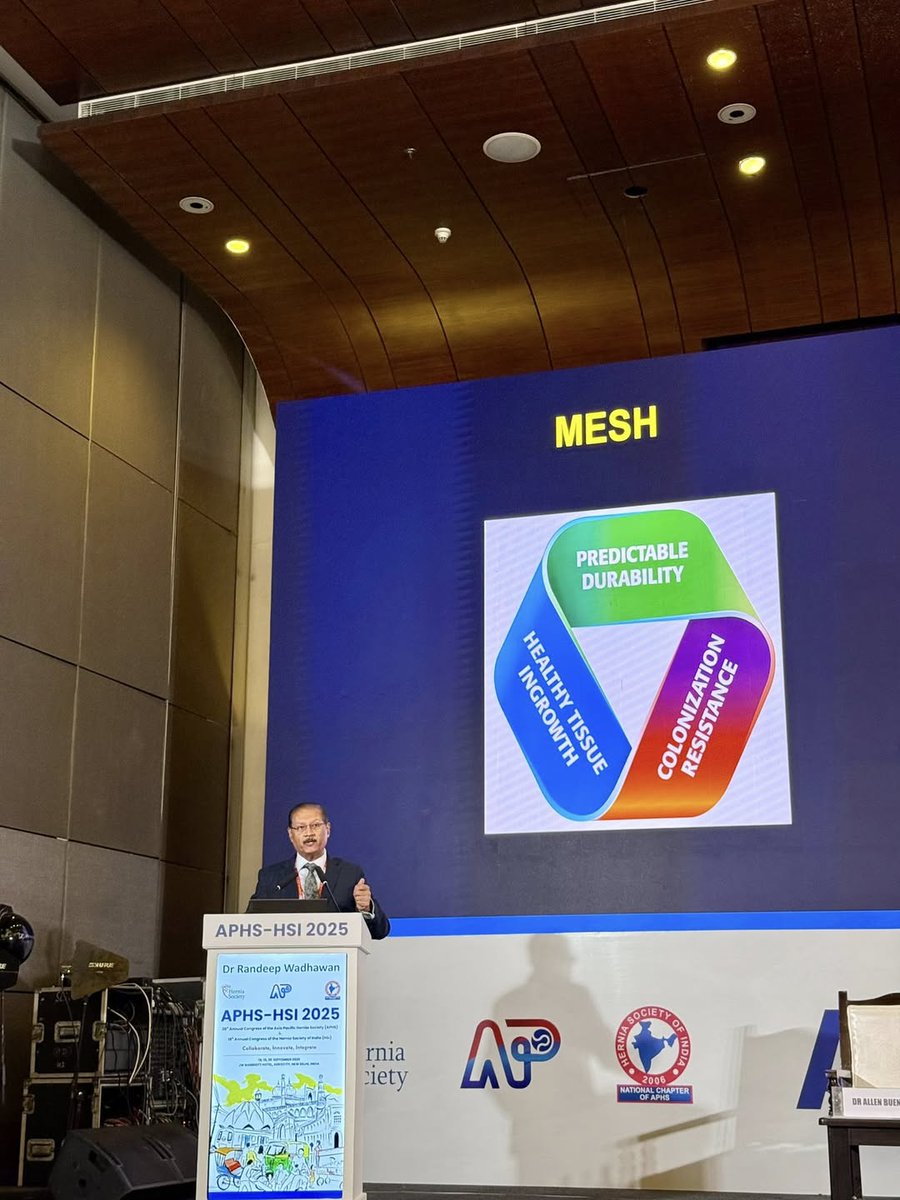 randeepwadhwan's tweet image. What an amazing time at #APHS2025 x #HSICON2025! 🌏
✅ Organised Robotic Hernia Course
🎤 Spoke on Robotic TAPP &amp;amp; Concomitant VH Repair
Best part? Reconnecting with brilliant friends &amp;amp; colleagues ❤️
Big kudos to Dr. Chowbey, Dr. Khullar, Dr. Anil, Dr. Manish &amp;amp; Dr. Vandana! 👏