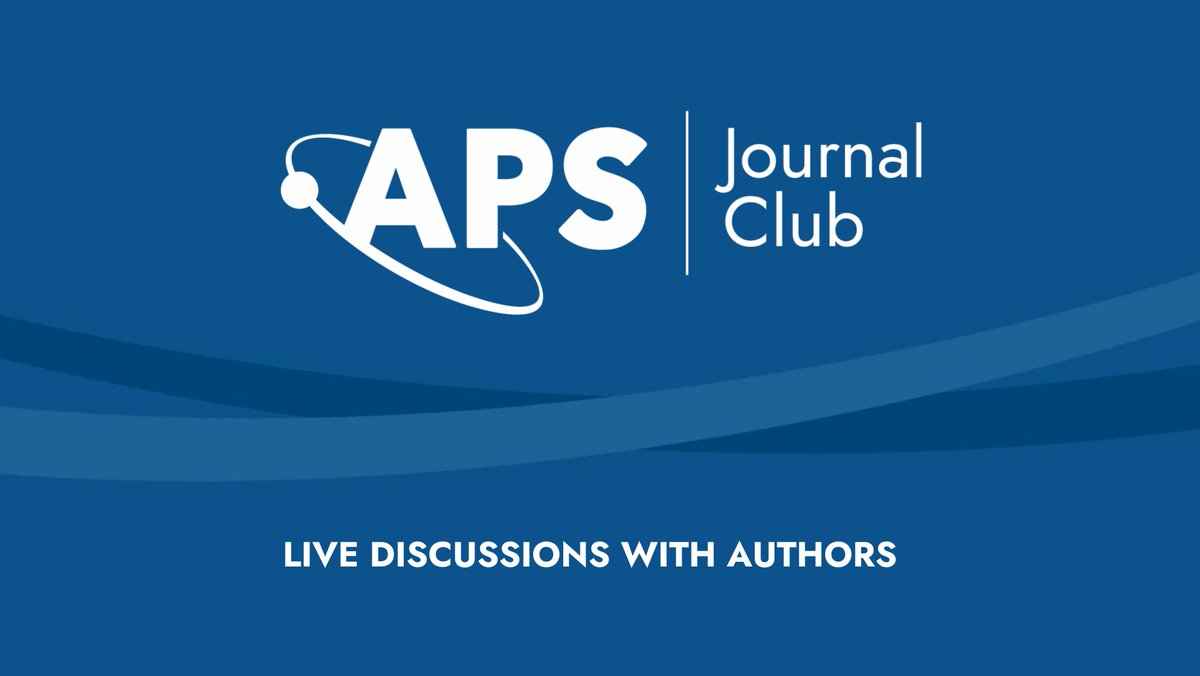 PhysRevFluids's tweet image. 🚨The PRFluids Journal Club returns after its summer break! 

On October 7th at 9:00 AM ET, Yuke Li &amp;amp; Victor Steinberg will discuss their recent paper “Mechanism of Stochastic Resonance in Viscoelastic Channel Flow”.
A live Q&amp;amp;A will follow.

Register here: go.aps.org/3Keaagk