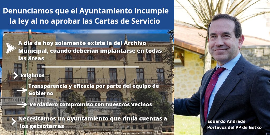 ❌Denunciamos que <a href="/GetxoUdala/">Getxo Udala</a> incumple la ley al no aprobar las Cartas de Servicio

🔹Solamente existe la de el Archivo Municipal
🔹Deberian estar implantadas en todas las áreas

👎🏼Como siempre➡️ falta de transparencia y compromiso con los vecinos de #Getxo