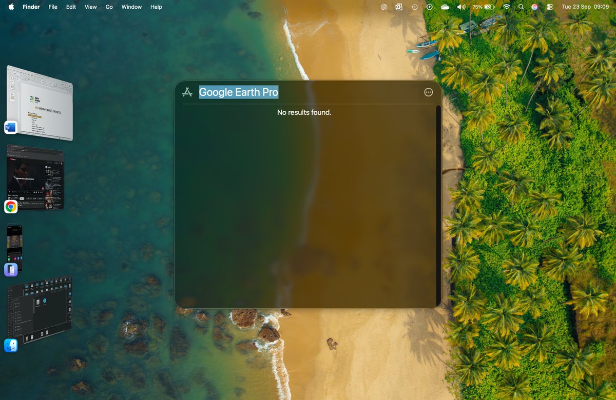 There are so many great things working well with the new MacOS Tahoe.

It has the worst App Launcher Update in terms of usability. When apps appeared as a menu it was okay. I  searched an app that is installed (left) it doesn't show until I scroll to it 

⭐️☆☆☆☆