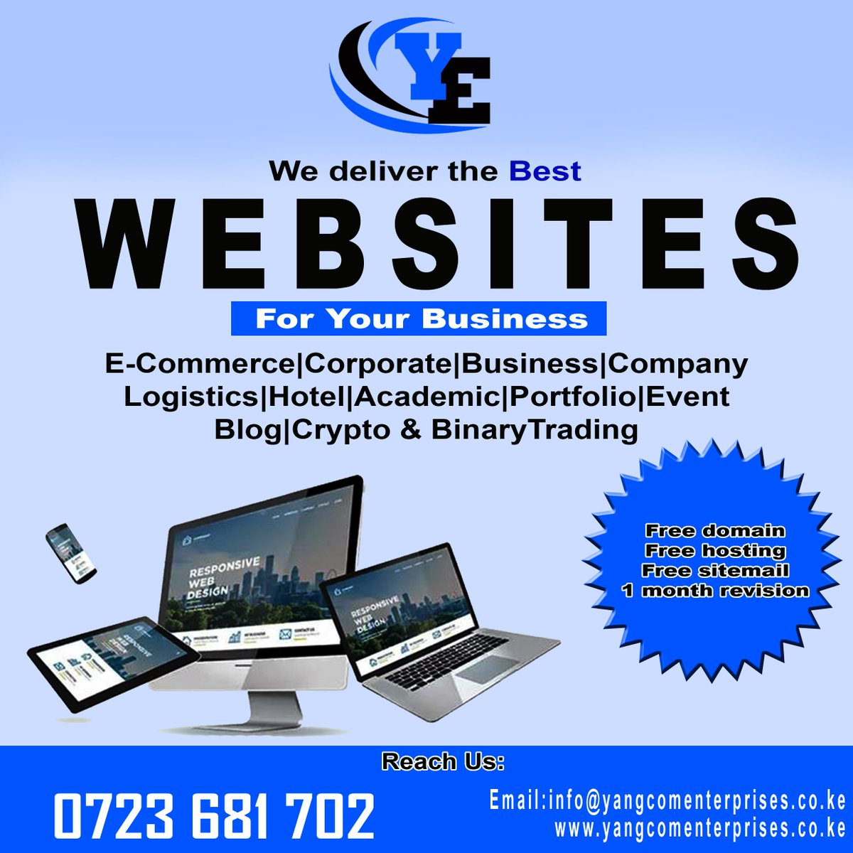 yangcoment's tweet image. From stunning brand design and powerful websites to seamless Digital Marketing, we provide everything your Kenyan business needs to succeed.