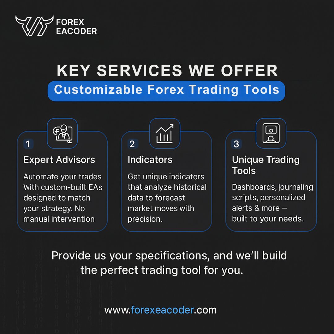 forexeacoder's tweet image. Unlock the power of custom trading tools: From Expert Advisors to Indicators and unique dashboards, we build solutions tailored to your strategy. Automate, analyze, and trade smarter-your edge, your way. ๐
#ForexTools #ExpertAdvisors #TradingInnovation #ForexSolutions