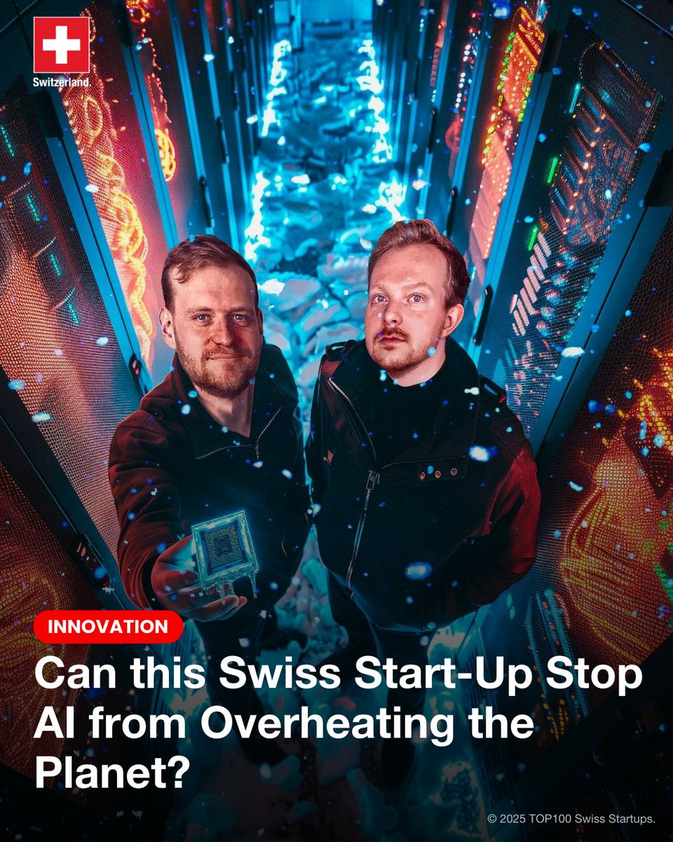 Did you know that the chips powering AI consume more electricity than Switzerland?

Start-up Corintis (EPFL), ranked #1 at the Top 100 Swiss Startup Award 2025 🏆, has a solution: cooling chips. 

👉 -30% heat, -25% energy, and soon 10x more efficient!

More info: