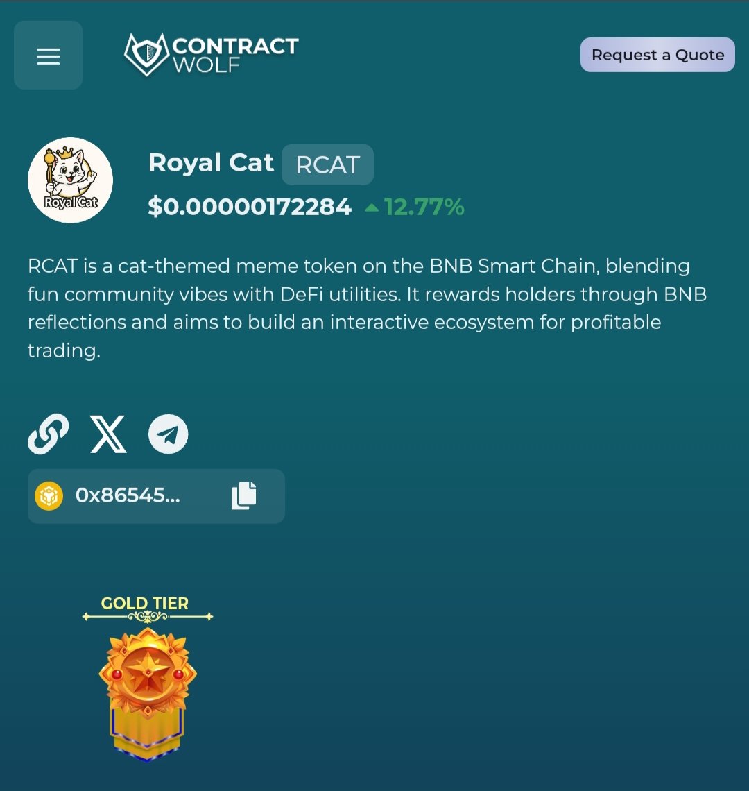 PEC_DAO's tweet image. We have successfully completed the audit of @rcatbsc through our partners @contractwolf_io. 
@PEC_DAO is committed to making the African crypto space safe for investors and developers alike.

Congratulations @rcatbsc