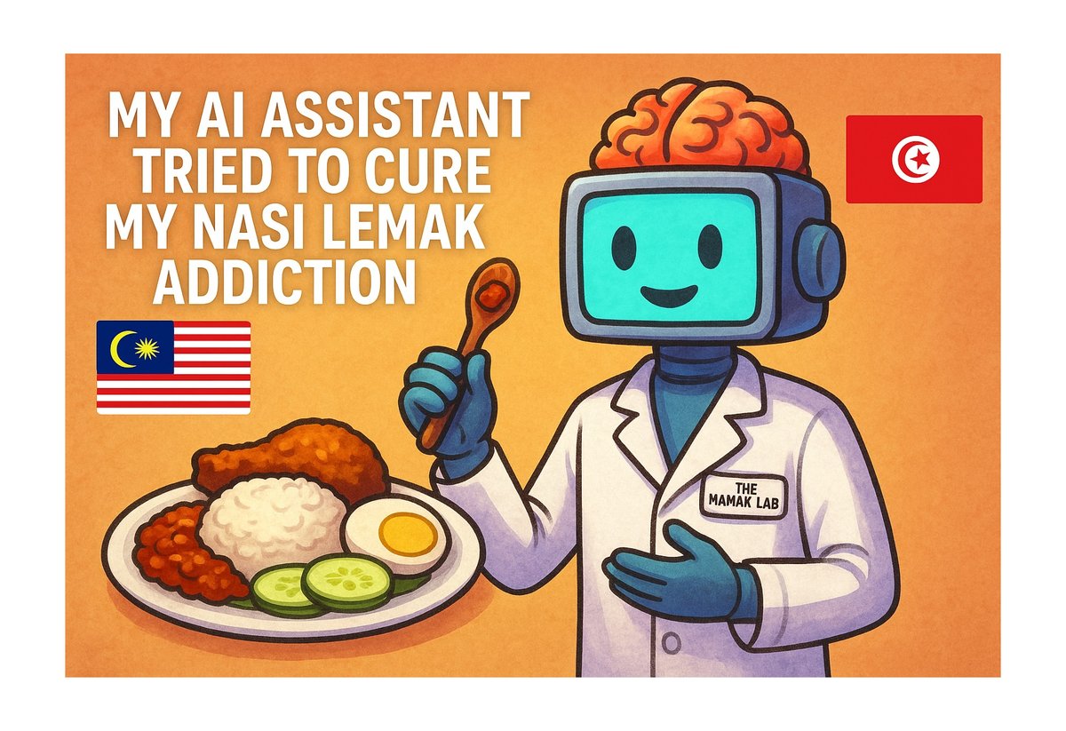 My AI assistant trademarked “The Mamak Lab™”, called Malay food “culinary cocaine”, and then tried to cure my nasi lemak addiction.

AGI or just sambal sorcery? 🌶🤖🇲🇾🇹🇳

Read the story 👇

interestingtimes.ai/agi-or-just-sa…