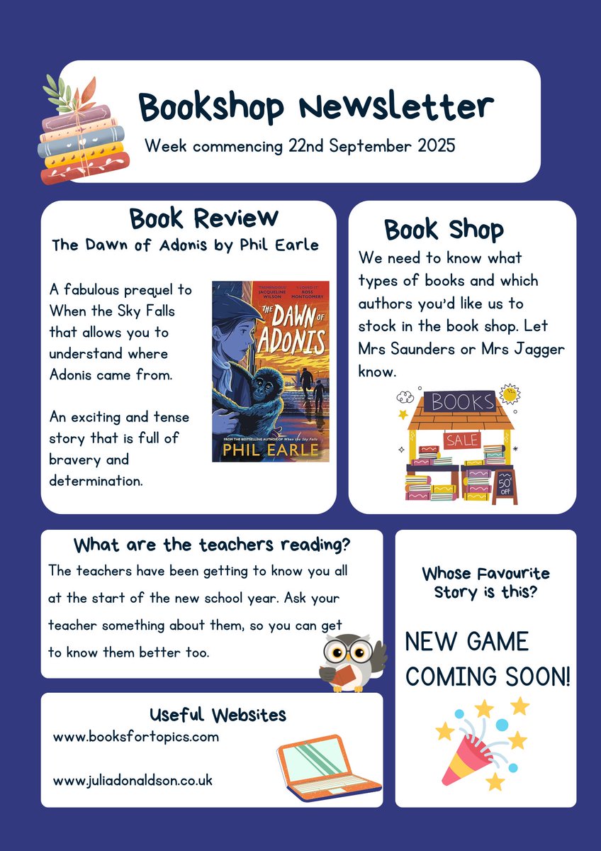 Morning everyone, here's our bookshop newsletter this week. The new game will start next week! <a href="/OpenUni_RfP/">Reading for Pleasure 🧶</a>