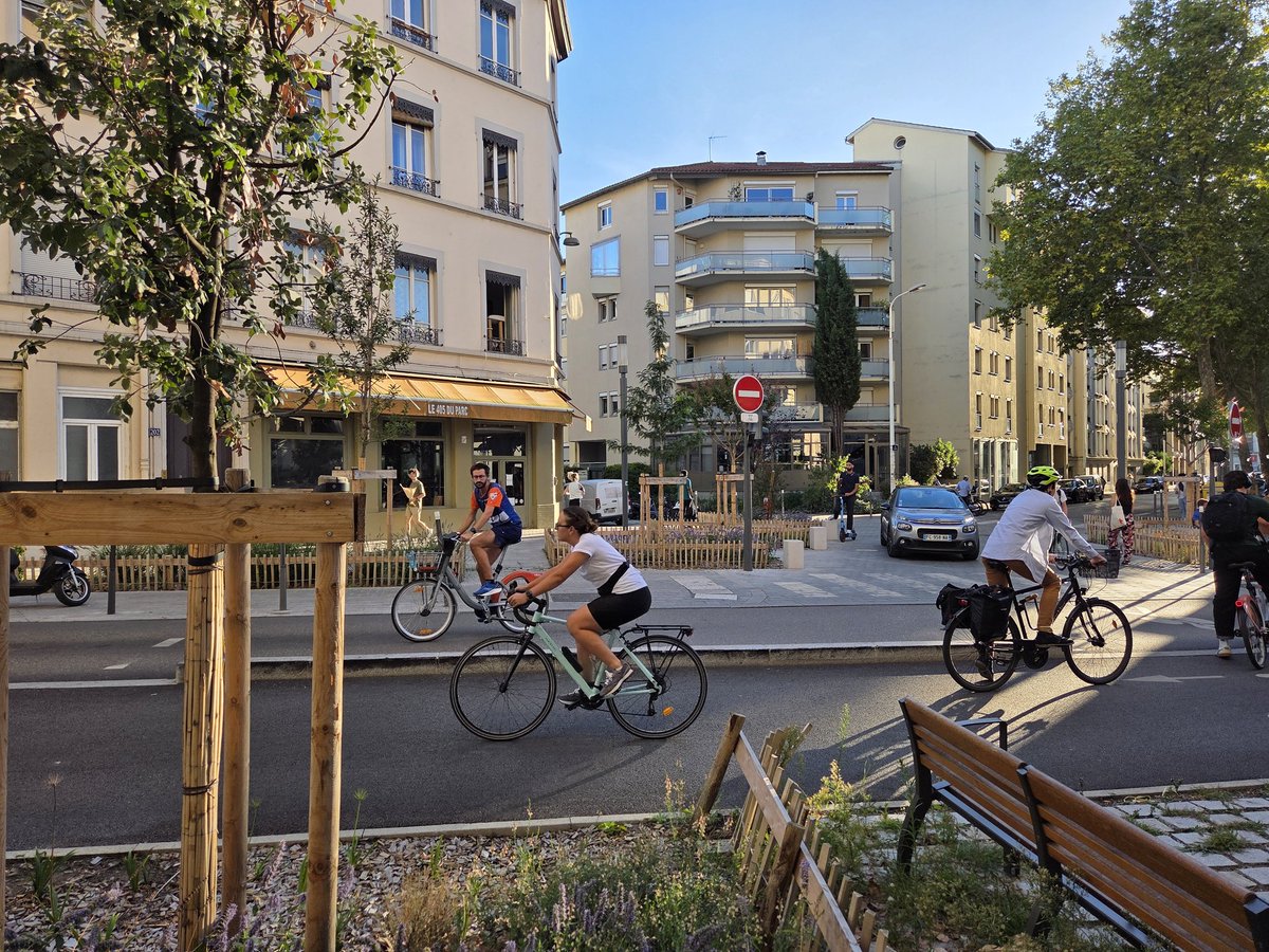 QBareille's tweet image. Lyon réaménagement d&apos;un tronçon de la grande rue de la Guillotière 🌱🚲🌳