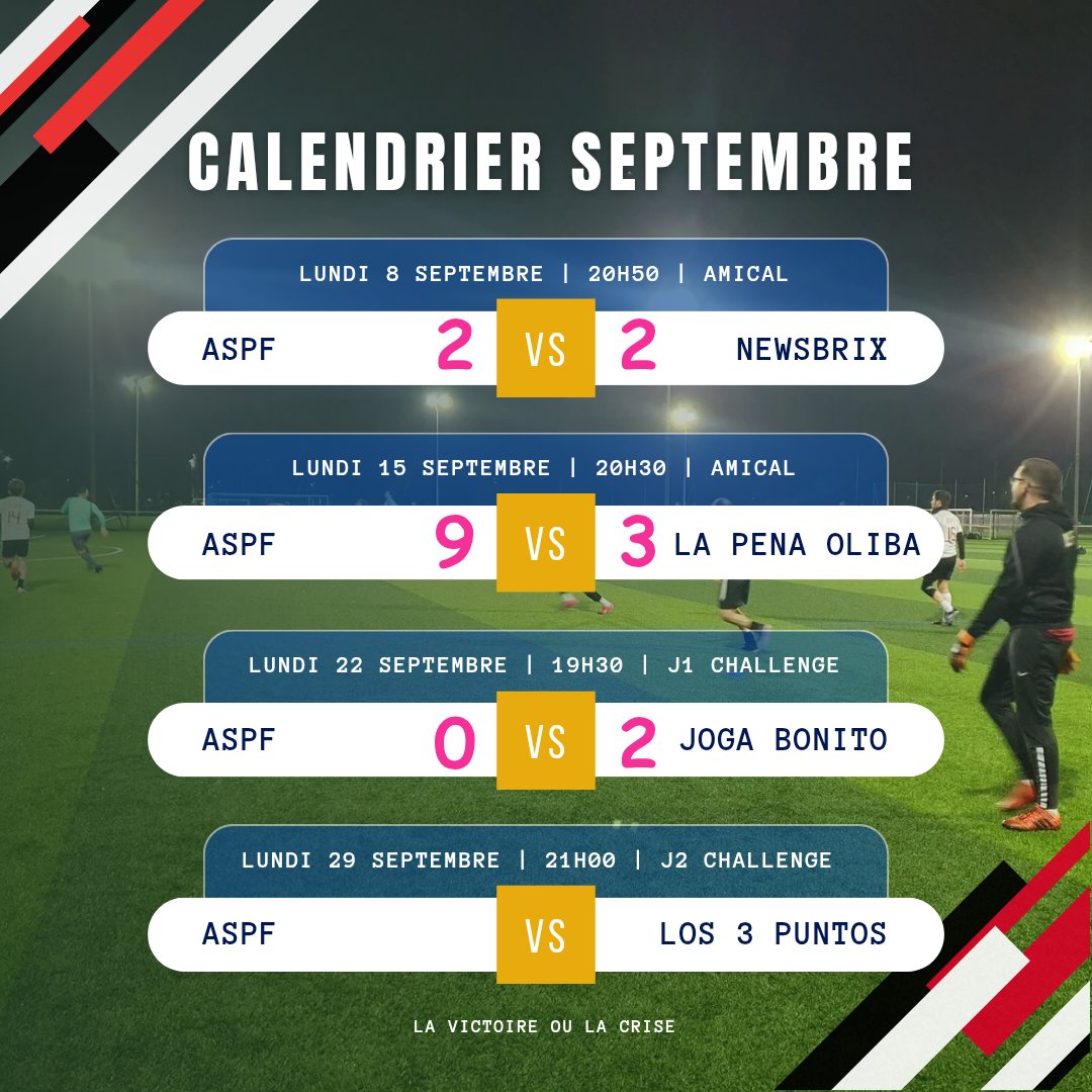 Septembre ⤵️
Dernier acte lundi 29.

#lavictoireoulacrise