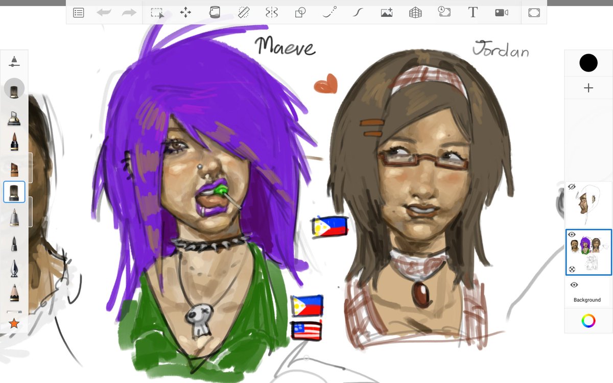 i made her a gf, go my yuri art!