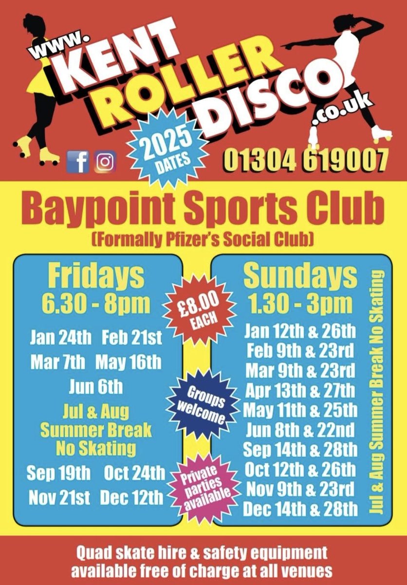 ✨🛼 The disco isn’t over yet! Here are the remaining dates. Let’s get skating! 🪩🎶