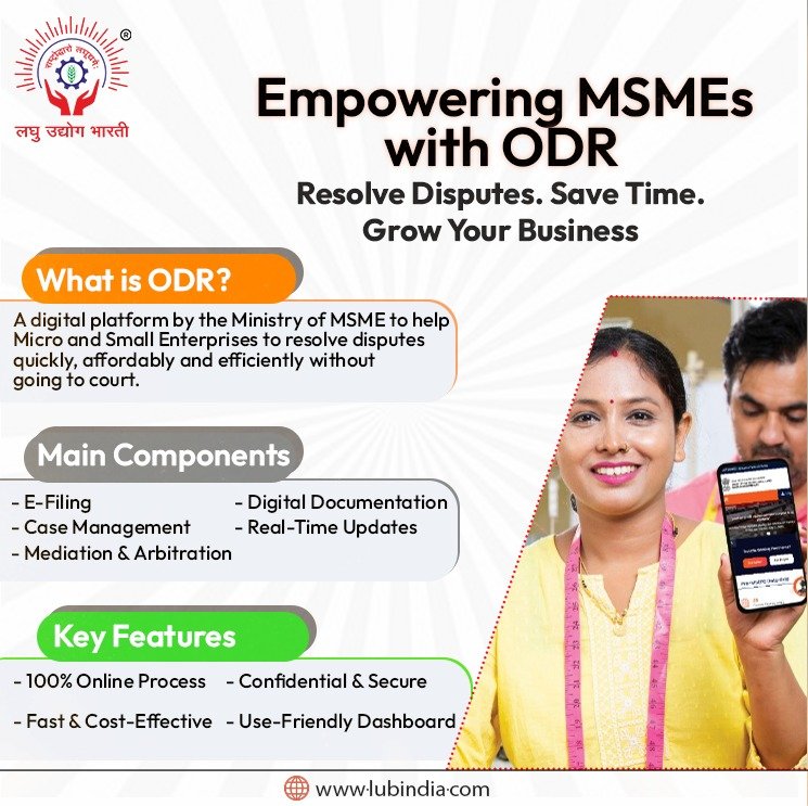 Empowering MSMEs with ODR.
.
.
.
#msme  #viksitbharatvasi  #lub 
#GrassrootsCentricEconomicDevelopment