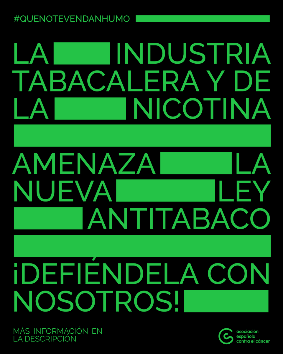 🟢La industria tabacalera se está movilizando para que la nueva Ley Antitabaco no salga adelante 

✍ Escribe a informacion_publica@sanidad.gob.es con el asunto DG/45/25 APORTACIONES + TU NOMBRE COMPLETO y cuéntales por qué la consideras necesaria

#QueNoTeVendanHumo