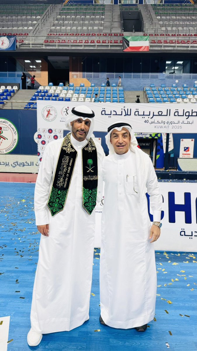 FadelAlnemer's tweet photo. خالص الشكر والتقدير لدولة الكويت الحبيبة، قيادةً وحكومةً وشعباً، على كرم الضيافة وحفاوة الاستقبال، خلال الاستضافة الرائعة للبطولة العربية لكرة اليد.

وكل التقدير للاتحاد الكويتي، ونادي الكويت المستضيف والجهات الحكومية والإعلامية على الجهود الاستثنائية التي جعلت من البطولة حدثاً عربيا ناجحاً بكل المقاييس