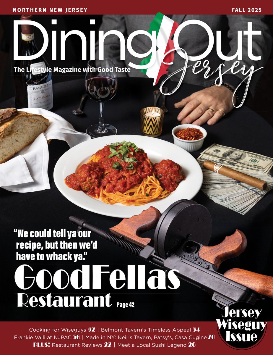 The Fall 2025 issue is here!  Read online at:
diningoutjersey.com/magazine/